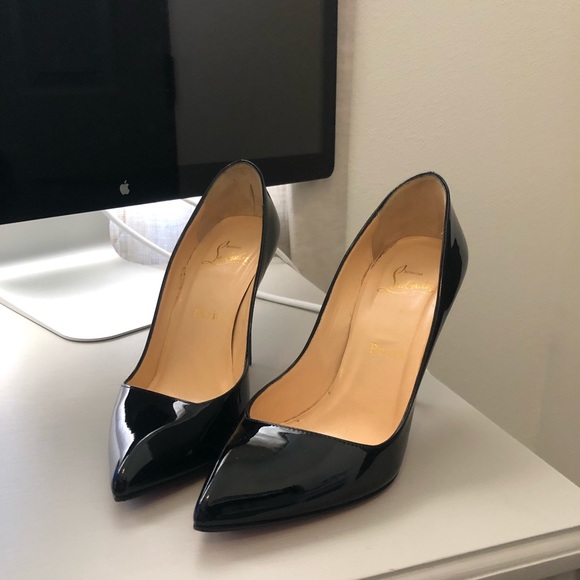 christian louboutin corneille 100 black patent leather size 36.5 - Picture 8 of 17